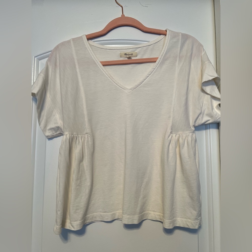 MADEWELL white v neck tee
